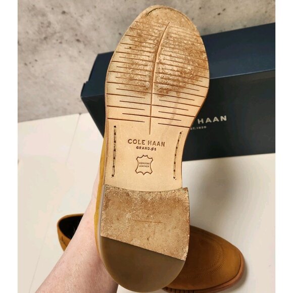 Cole Haan Washington Grand Tassel Loafer Men Sz 9 Cathay Spice Nubuck Dress Shoe - Picture 12 of 16